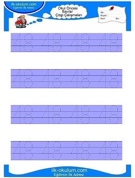 Çocuklar İçin Çizgi Çalışma Sayfaları 